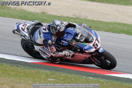 2010-06-26 Misano 1384 Rio - Superbike - Qualifyng Practice - Lorenzo Lanzi - Ducati 1098R